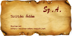 Szitás Ádám névjegykártya